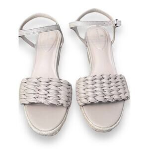 Bandolino Womens Jingle 3 Braided Light Taupe Wedge Sandals Shoes 7 Medium
